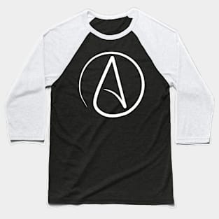 Atheist symbol in white Baseball T-Shirt